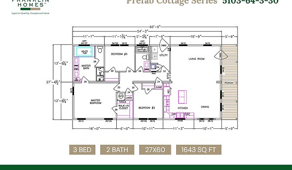 Prefab Cottage Series / 5103-64-3-30 Layout 121595