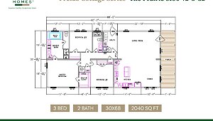 Prefab Cottage Series / Prairie 5106-72-3-32 Layout 130376