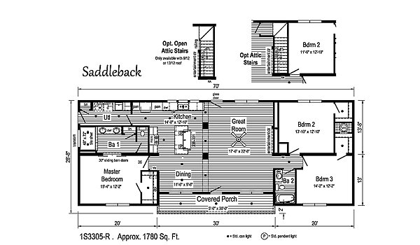 Summit Saddle / Saddleback 1S3305-R Layout 38531