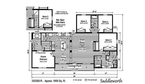 Summit Saddle / Saddleworth 2S3302-R Layout 38540