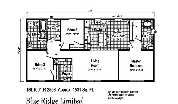 Blue Ridge Limited / BlueRidge Limited 1BL1001-R Layout 39691