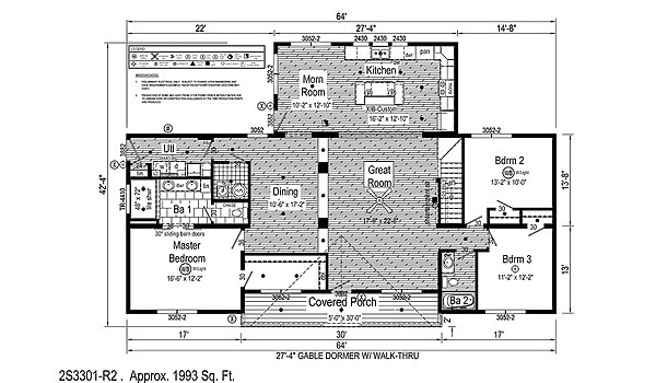 Summit Saddle / The Saddlewood 2S3301-R2 Layout 54793