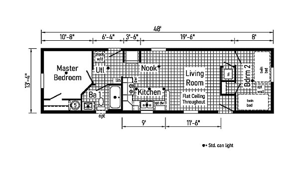 Eastland Concepts Singlewides / 14482A Layout 148122