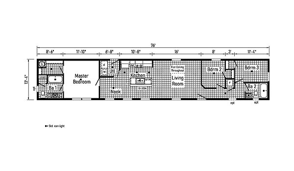 Eastland Concepts Singlewides / 14763D Layout 148203