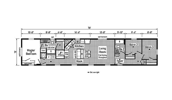 Eastland Concepts Singlewides / 16763L Layout 148236
