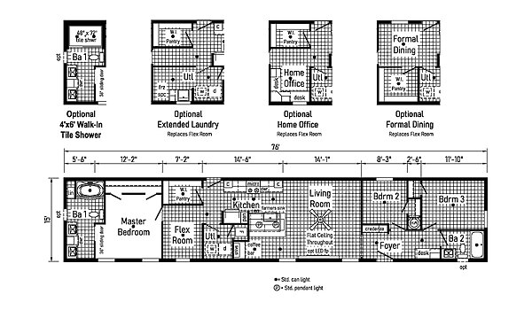 Eastland Concepts Singlewides / 16763D Layout 148259