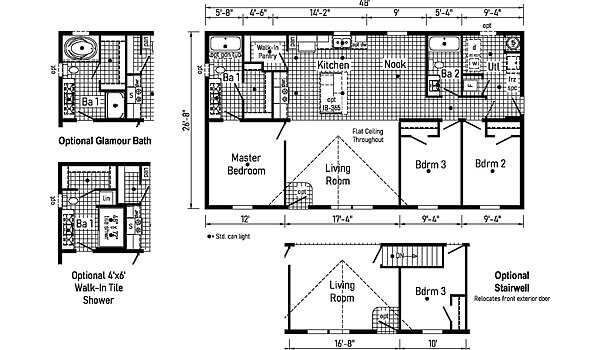 Eastland Concepts Ranch / 28483D Layout 148300