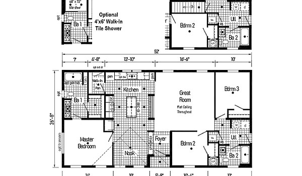 Eastland Concepts Ranch / 28523M Layout 148309