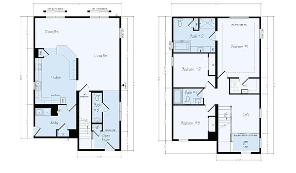 Two-Story Floor Plans / Lake Terrace TS9 Layout 125453
