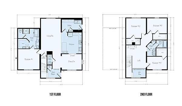 Two-Story Floor Plans / Hyde Park TS16 Layout 125457