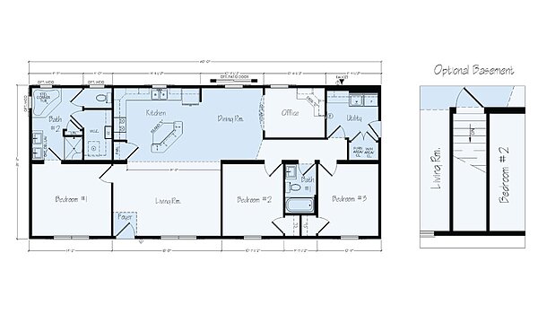 Ranch Floor Plans / St. Paul R40 Layout 126396