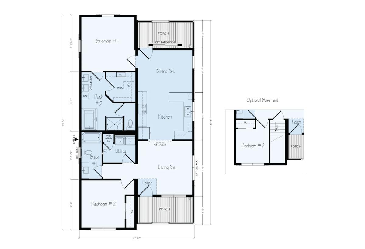 Ranch Floor Plans Silver Grove R42 from Sunrise Housing of Iowa Falls