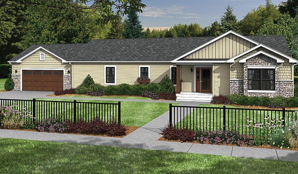 Ranch Floor Plans / Roosevelt EJR4A Exterior 126407