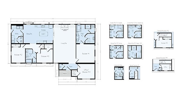Ranch Floor Plans / Roosevelt EJR4A Layout 126406