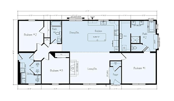 Ranch Floor Plans / Patriot JR13 Layout 126412
