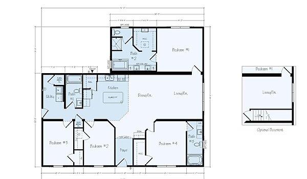 Ranch Floor Plans / Norwood EJR35B Layout 126416