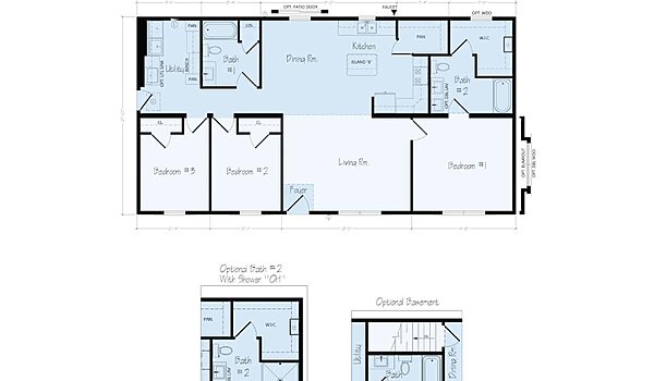 Ranch Floor Plans / Monroe R47 Layout 126420