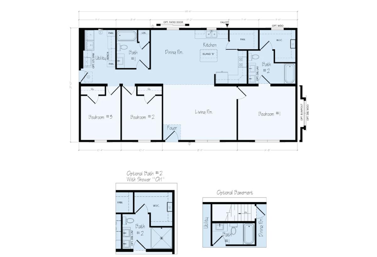 Ranch Floor Plans Monroe R47 from Sunrise Housing of Iowa Falls