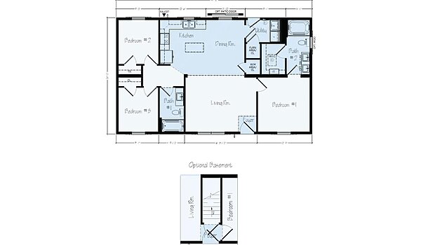 Ranch Floor Plans / Madison R37 Layout 126425