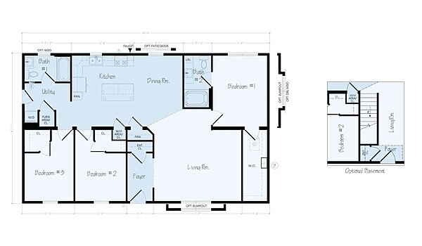 Ranch Floor Plans / Lincoln JR36 Layout 126429