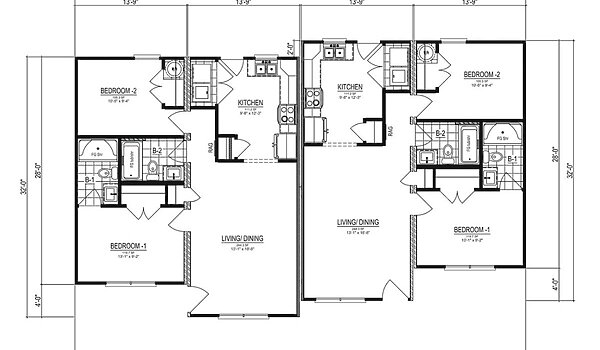 Landmark / Longwood Duplex Layout 108463