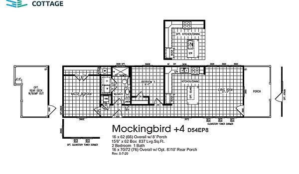 Smart Cottage / Mockingbird +4 D54EP8 Layout 64300