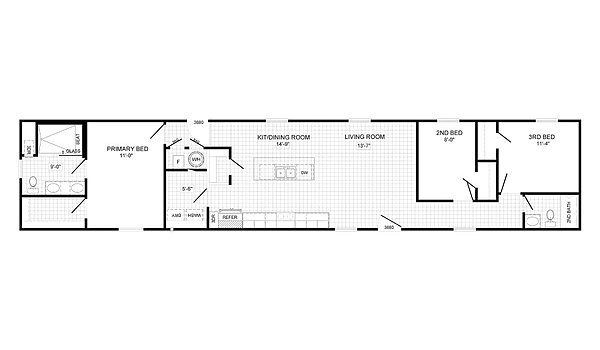 Estates Homes / The Waverly 74EST16763BH Layout 83869