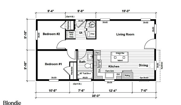 Harmony Series Blondie HR-2038-2A from Mobile Homes on Main