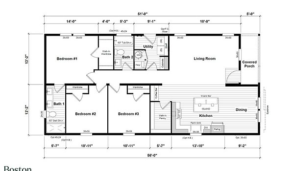 Harmony Series / Boston HP-2856-3C Layout 87505