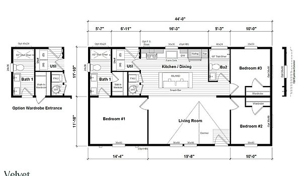 Harmony Series / Velvet HR-2444-3A Layout 87528