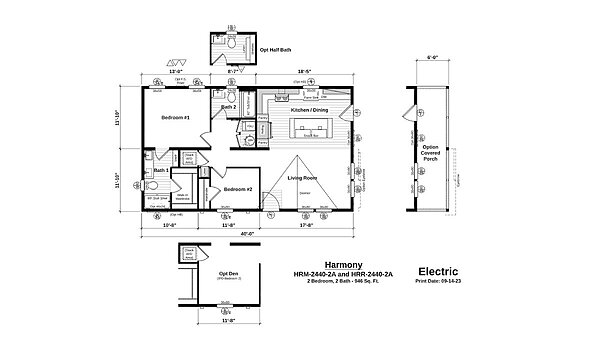 Harmony Series / Electric HR-2440-2A Layout 92156