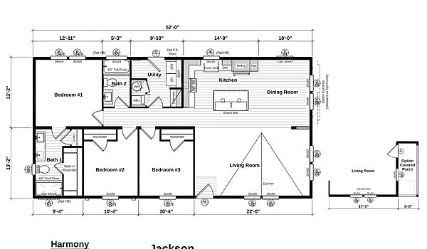 Harmony Series / Jackson HR-2852-3C Layout 92158