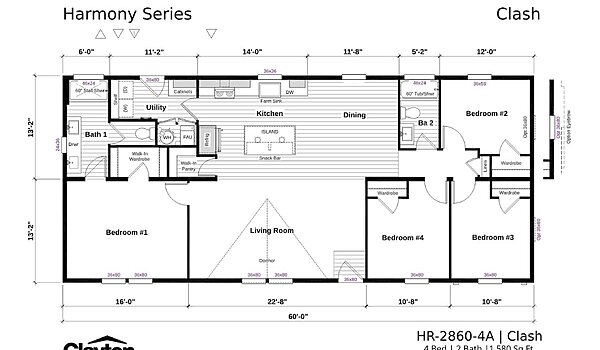 Harmony Series / Clash HR-2860-4A Layout 92160