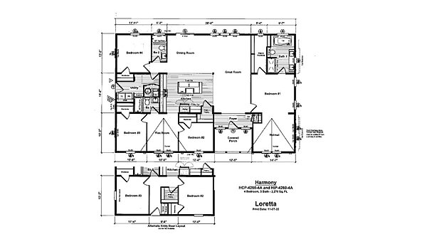 Harmony Series Loretta HR-4260-4A from Affordable Home Source
