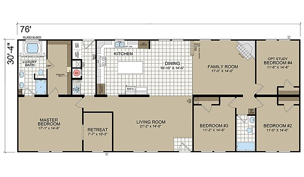 Atlantic Modular / The Parents Retreat 3276-07 Layout 62690