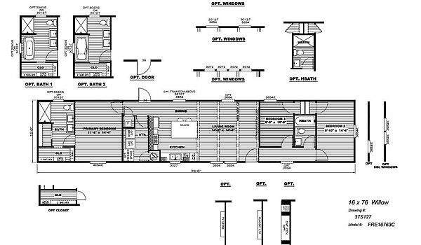 Freedom Collection / Willow 37FRE16763CH Layout 70635