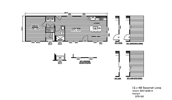 Savannah Living / Lakeside Cottage 37SAV16481AH Layout 144002
