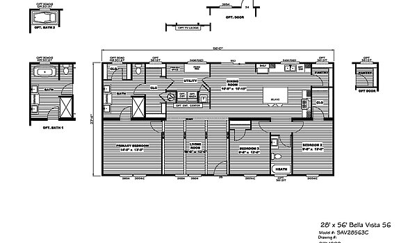 Savannah Living / Bella Vista 37SAV28563CH Layout 144054