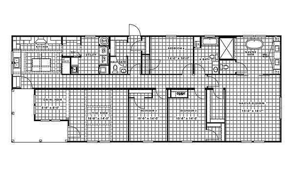 Elite / The Southern Charm 4BR 27ELN32764BH Layout 54008