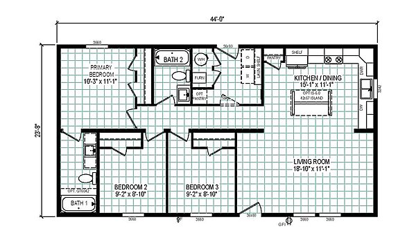 Clear Choice Community Series / Ironwood 44 4424-CC53 95CCS24443AH Layout 151932