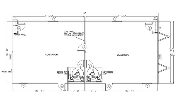 Classrooms Educational Space / 2868 Layout 22209