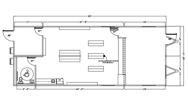 Pharmacy Retail Space / 2460P0214 Layout 22276