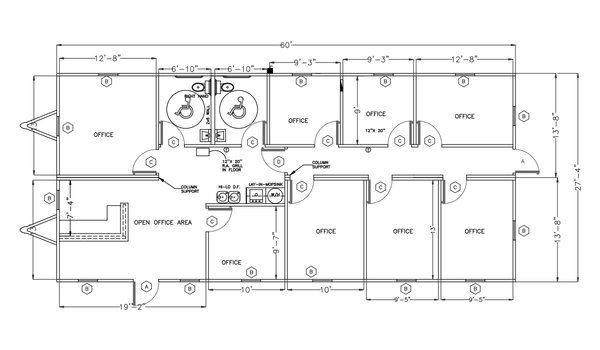 Commercial Office Buildings / 2009 Show Unit Layout 22298