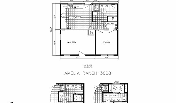 Preferred Series / Amelia Cozy Cottage Ranch Layout 129001