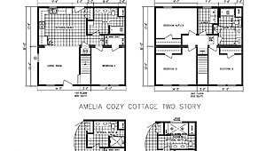 Preferred Series / Amelia Cozy Cottage Two Story Layout 129003
