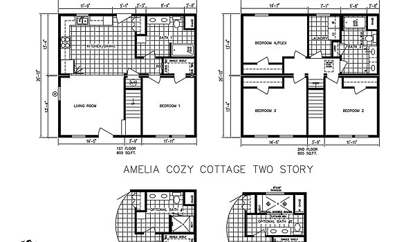 Preferred Series / Amelia Cozy Cottage Two Story Layout 129003