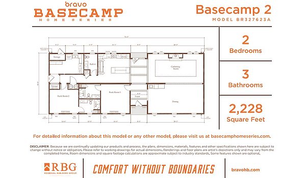 Bravo Basecamp Series / Bravo Basecamp 2 Bed BR327623A Layout 132850
