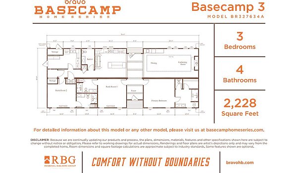 Bravo Basecamp Series / Bravo Basecamp 3 Bed BR327634A Layout 132874
