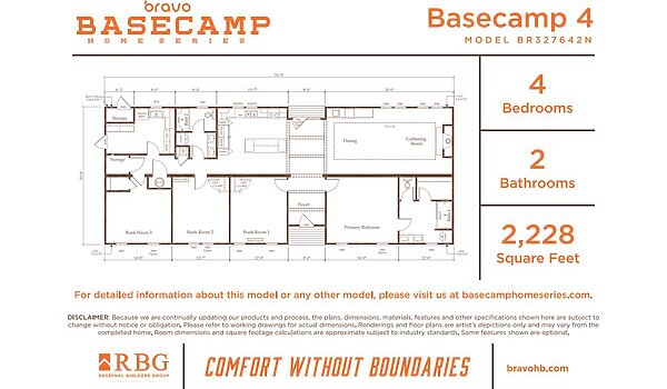 Bravo Basecamp Series / Bravo Basecamp 4 Bed BR327642N Layout 132898