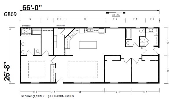 Hillcrest Double Wides / G869 Layout 98987